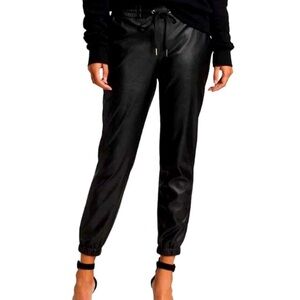21 Saints Faux Leather Jogger Pants